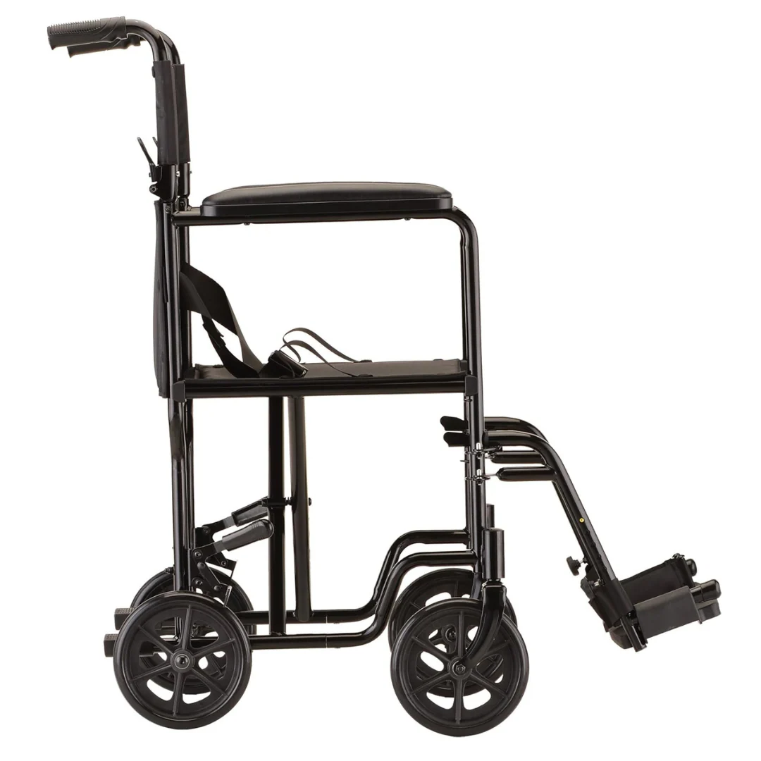 Nova Medical Steel Transport Chair - 19" with Swing Away Footrests - Image 10