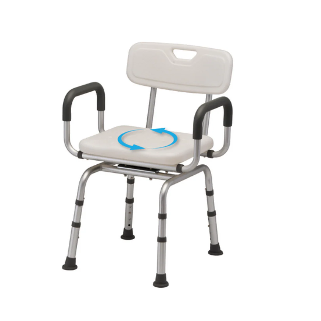 Nova Medical Swivel Bath Seat - 360° Swiveling Seat with Padded Arms