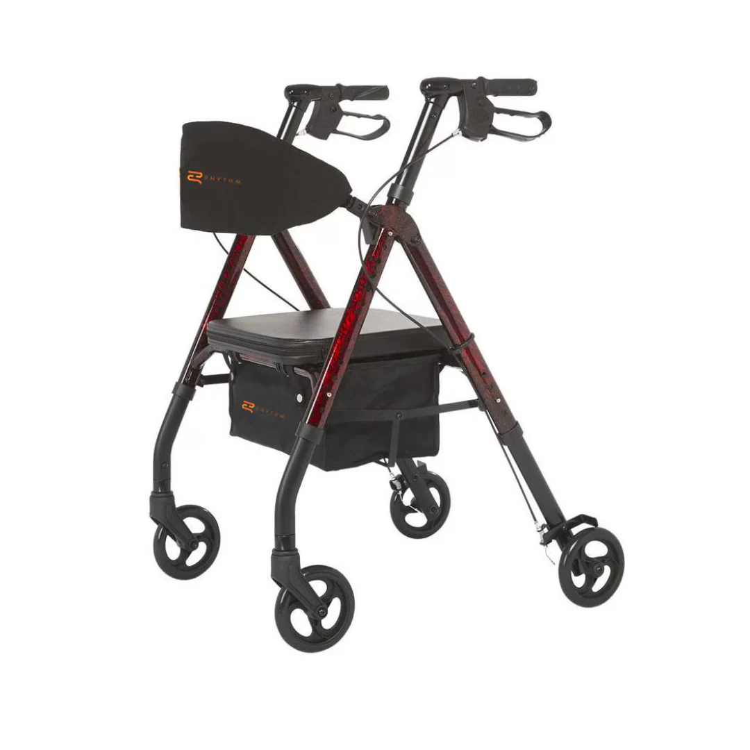 Rhythm Royal Universal Aluminum 4-Wheel Rollator with Universal Height Adjustment - Image 5