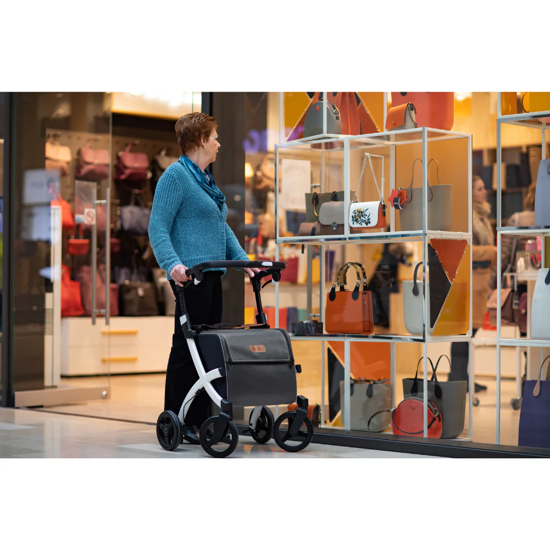 Rollz FLEX 2 Lightweight Rollator Walker with XL Storage Bag & Seat - Open Box - Image 3