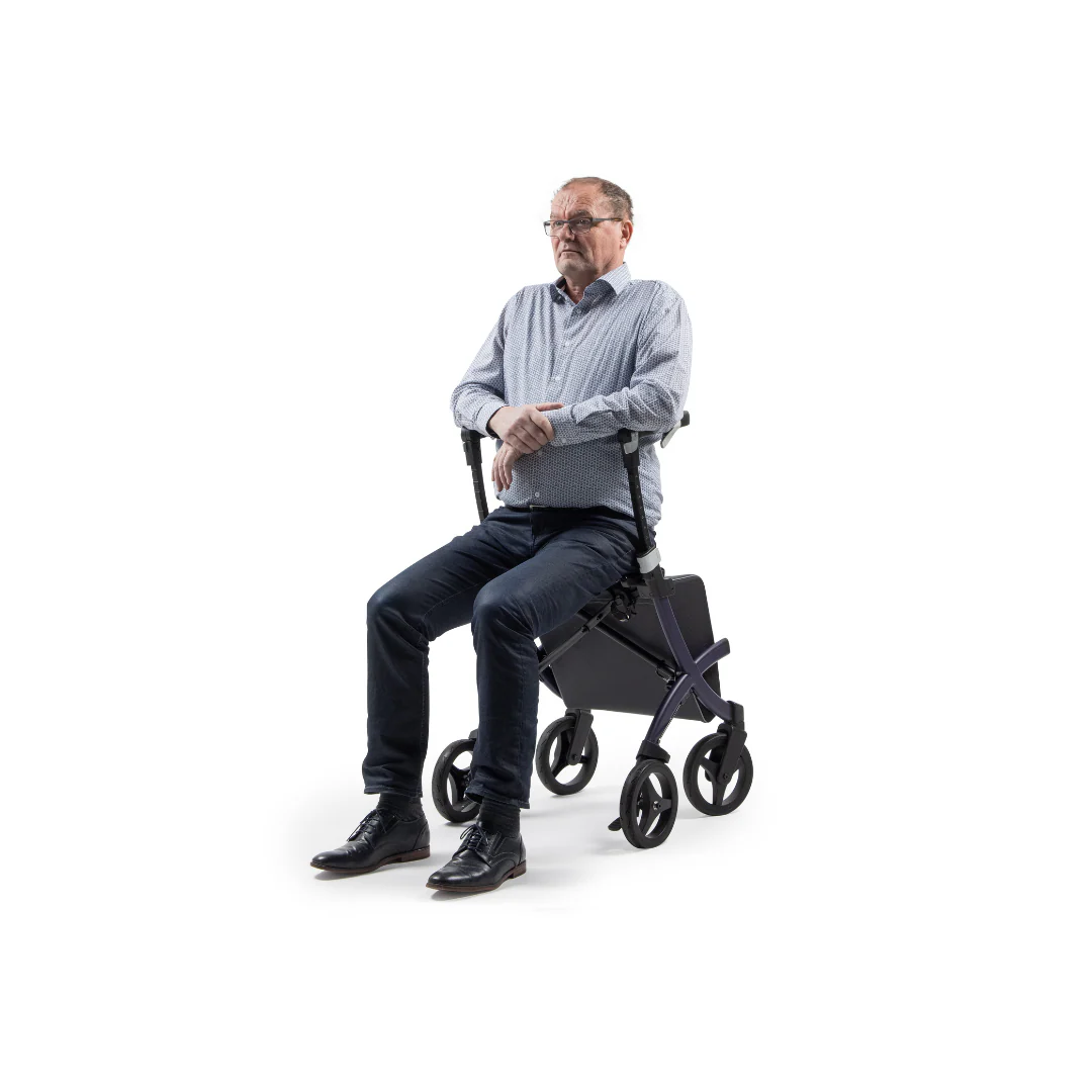 Rollz FLEX 2 Lightweight Rollator Walker with XL Storage Bag & Seat - Open Box - Image 7