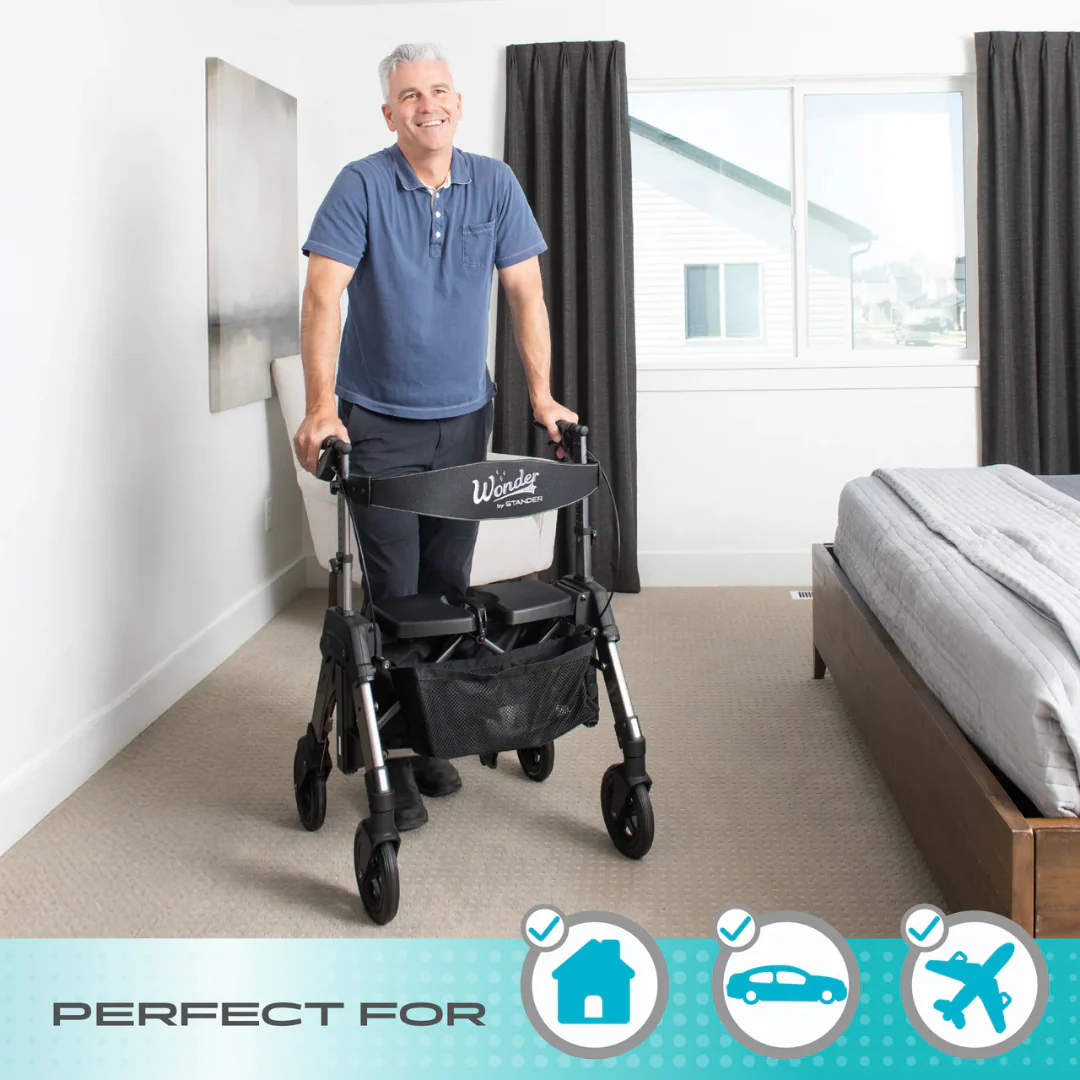 Signature Life Wonder Rollator HD - Portable Bariatric Walker - Image 3