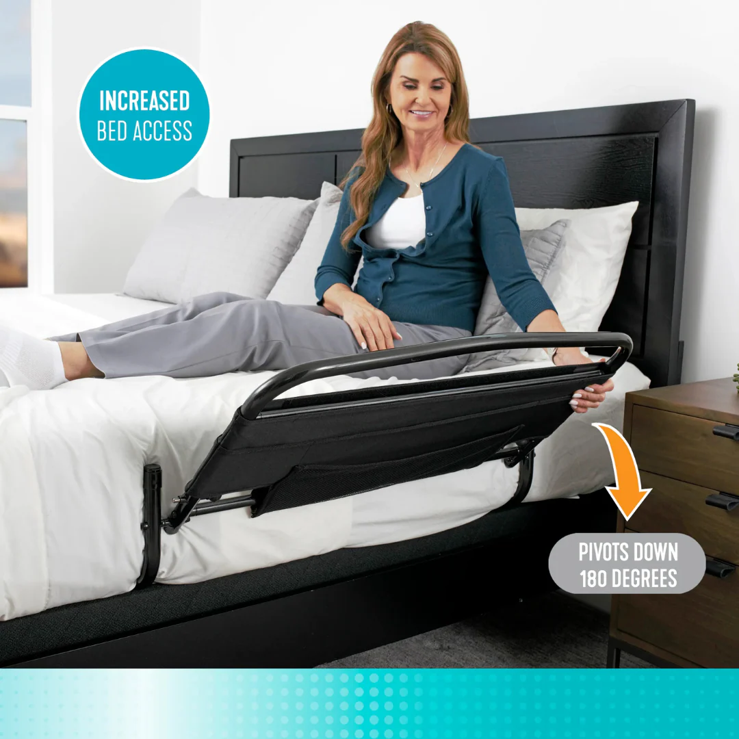 Stander Safety Bed Rail & Padded Pouch - 30" Rail Length - Image 3