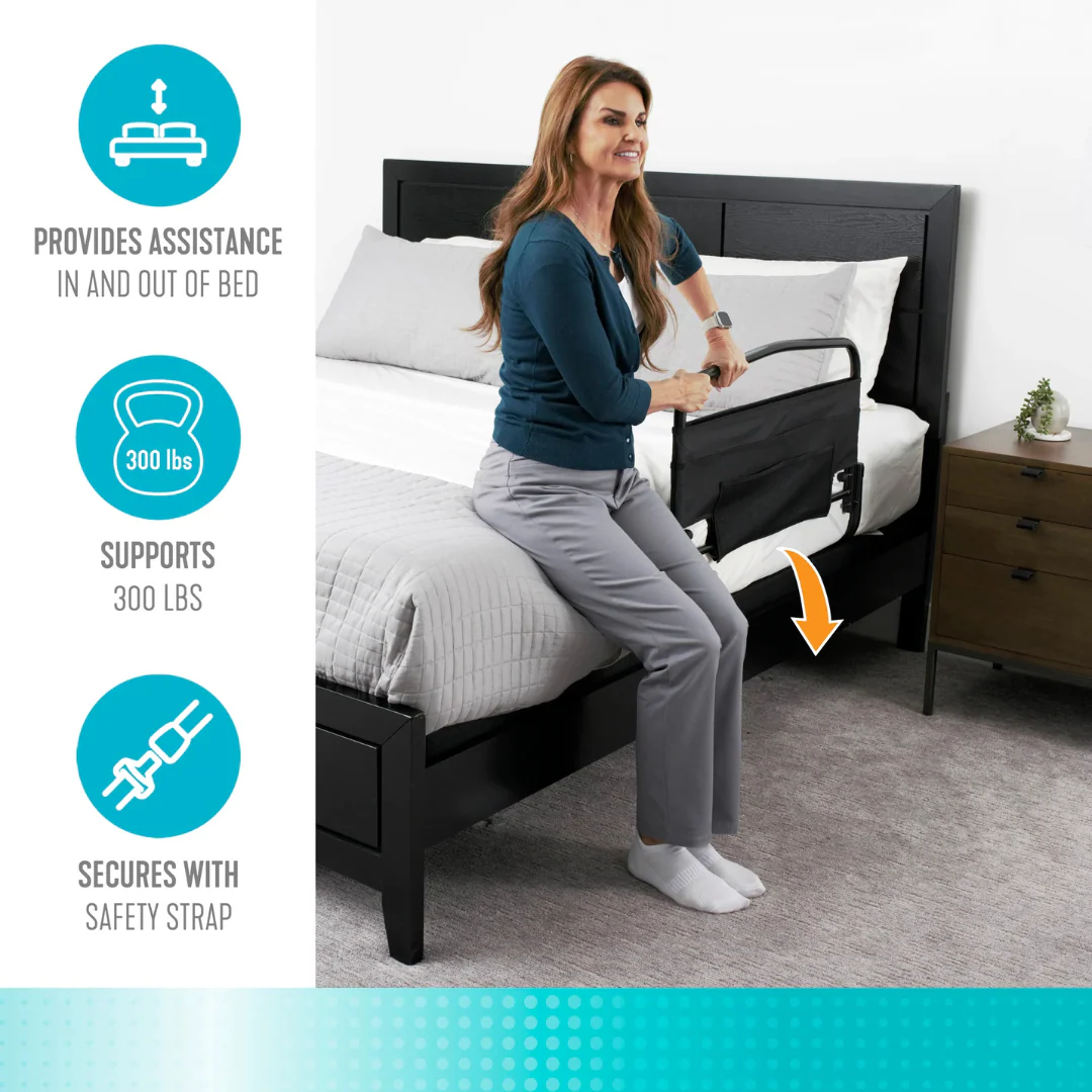 Stander Safety Bed Rail & Padded Pouch - 30" Rail Length - Image 5