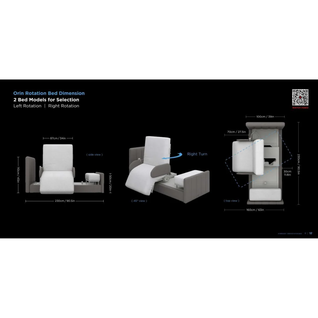 Charme Starsleep Orin Rotating Full Electric Lift Assist Bed with Heat & Massage - Image 7