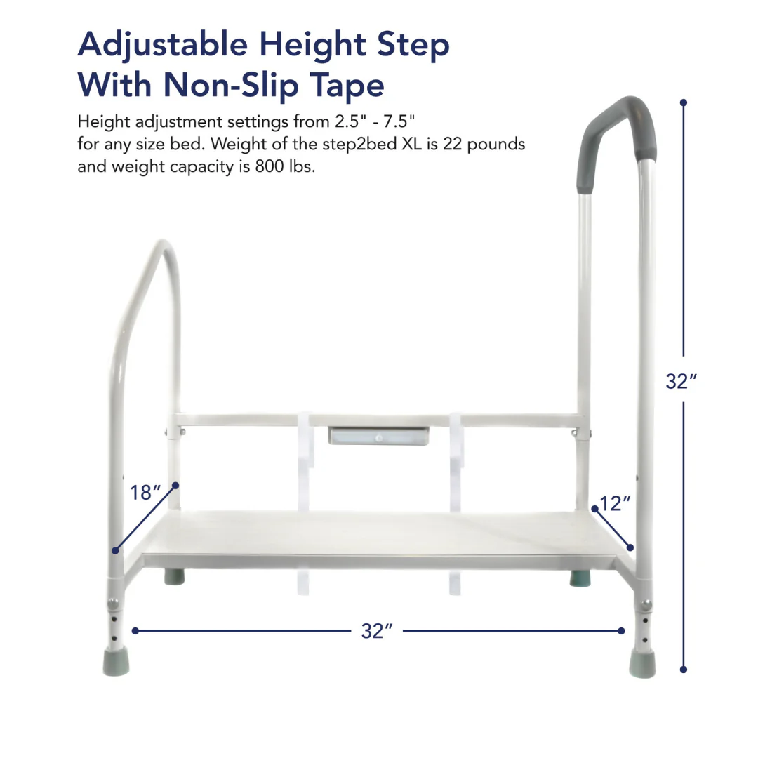 Step2Bed XL Bedside Stepper with Fall Prevention Handles - Image 4