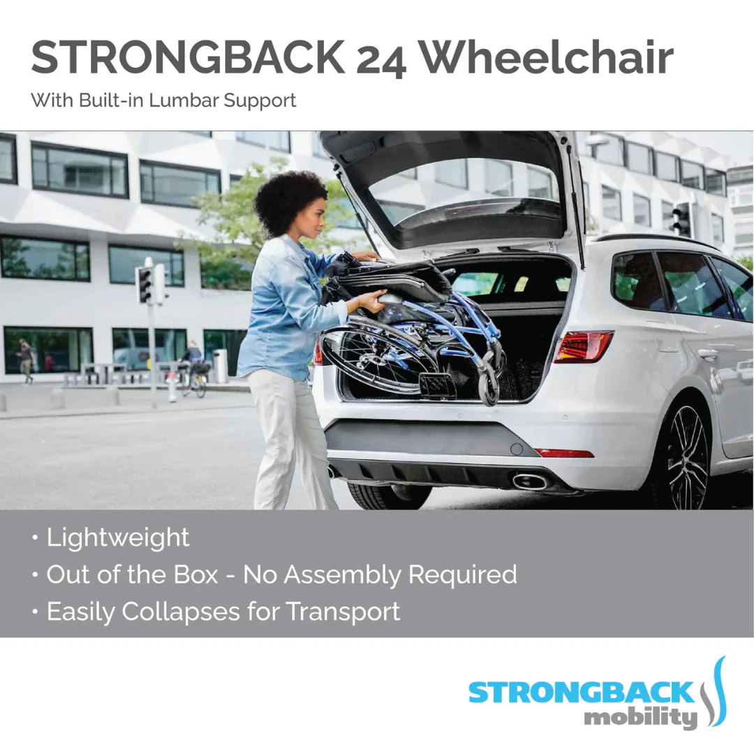 Strongback Mobility 24 Wheelchair - Ergonomic Back Support - Lightweight - Image 6