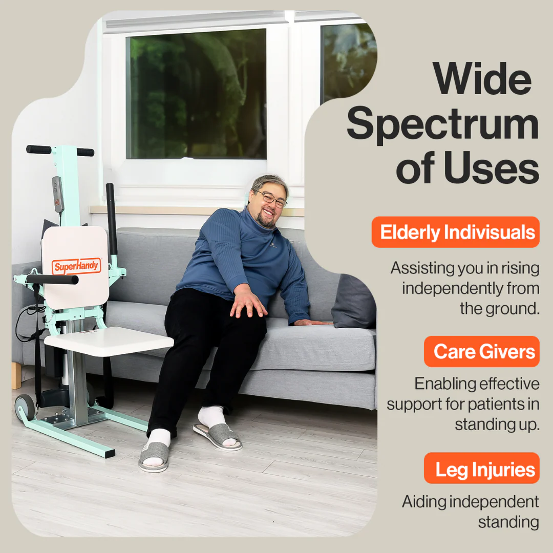 SuperHandy GoRise FC - Bariatric Electric Floor to Chair Lift - Image 3
