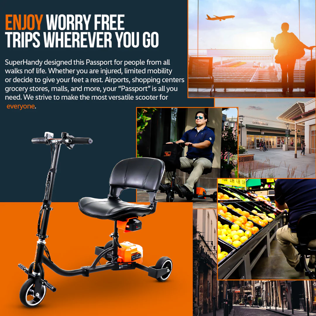 SuperHandy Passport Power Mobility 3-Wheel Scooter - Only 35 lbs - Image 5