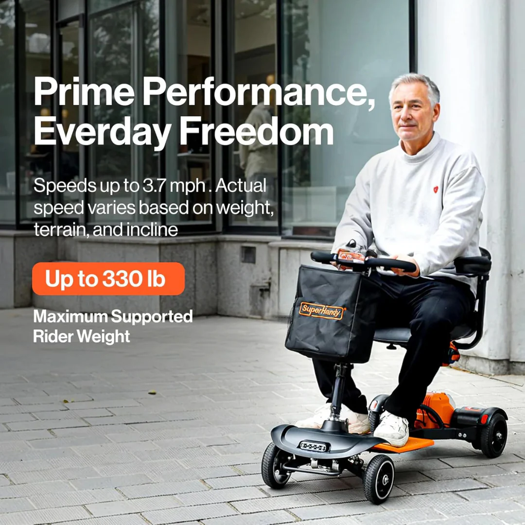 SuperHandy Passport Prime Folding Mobility Scooter - FAA Approved - Image 4